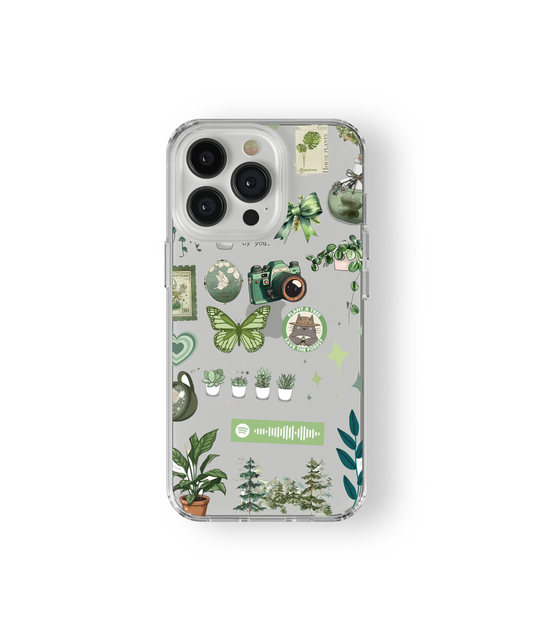 Veridian Collage Clear Silicone Case