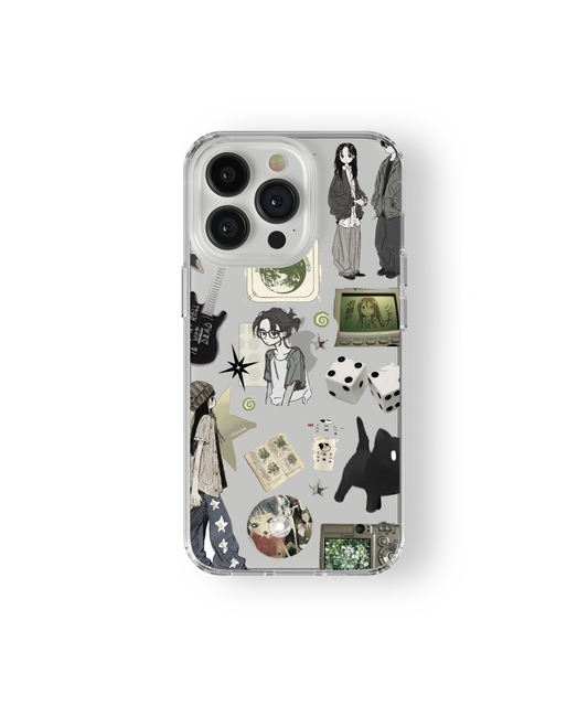 Y2K Scrapbook Clear Silicone Case